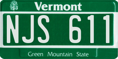 VT license plate NJS611
