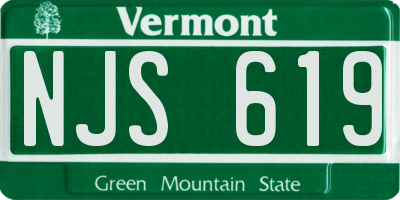 VT license plate NJS619