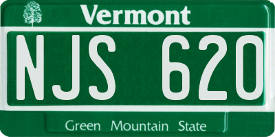 VT license plate NJS620