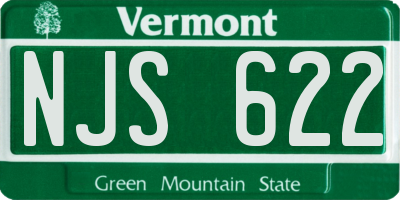 VT license plate NJS622