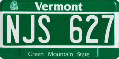 VT license plate NJS627