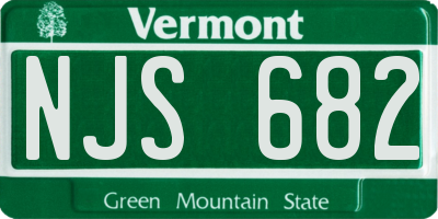VT license plate NJS682