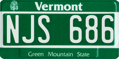 VT license plate NJS686