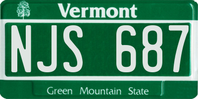 VT license plate NJS687