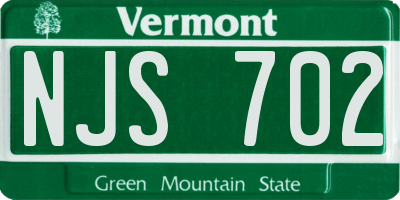VT license plate NJS702