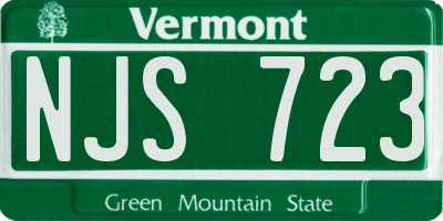 VT license plate NJS723