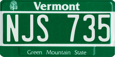 VT license plate NJS735