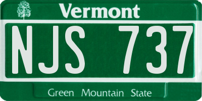 VT license plate NJS737