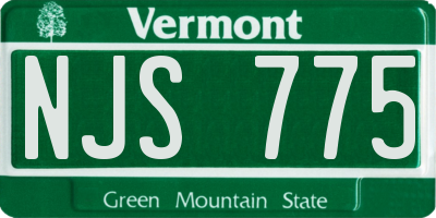 VT license plate NJS775
