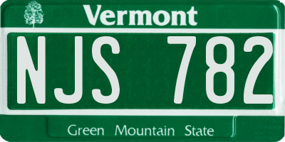 VT license plate NJS782