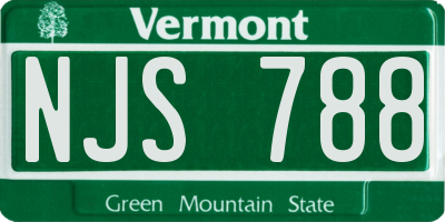 VT license plate NJS788