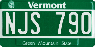VT license plate NJS790