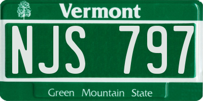 VT license plate NJS797