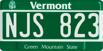 VT license plate NJS823