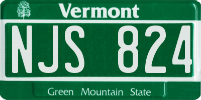 VT license plate NJS824