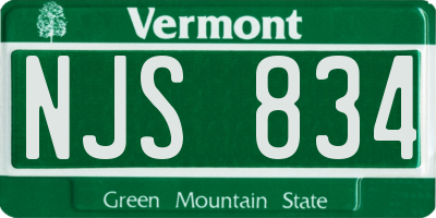 VT license plate NJS834
