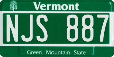 VT license plate NJS887