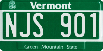 VT license plate NJS901