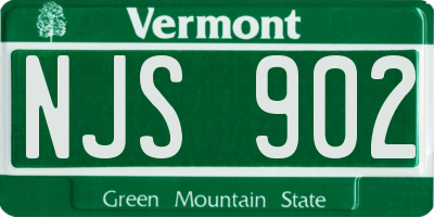 VT license plate NJS902