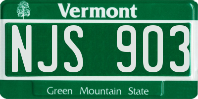 VT license plate NJS903