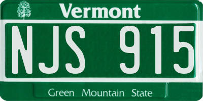 VT license plate NJS915