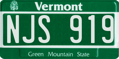 VT license plate NJS919