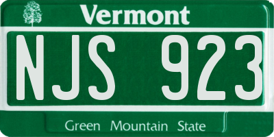 VT license plate NJS923