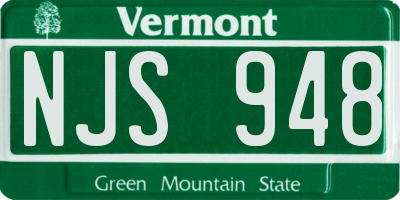 VT license plate NJS948