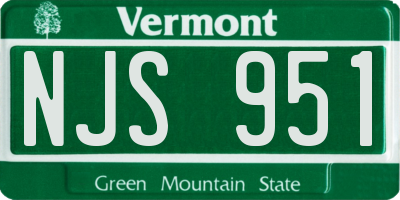 VT license plate NJS951