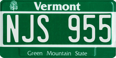 VT license plate NJS955