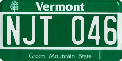 VT license plate NJT046