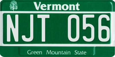 VT license plate NJT056