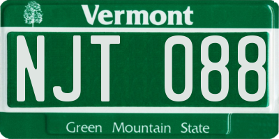 VT license plate NJT088