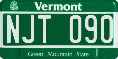 VT license plate NJT090