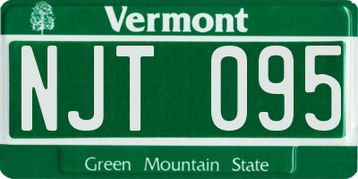 VT license plate NJT095