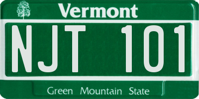 VT license plate NJT101