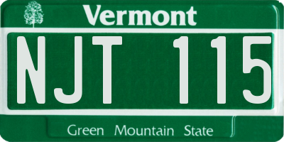 VT license plate NJT115