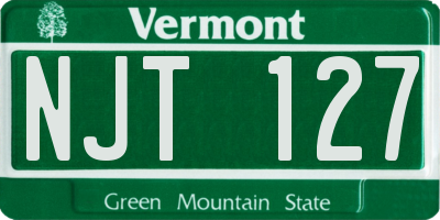 VT license plate NJT127