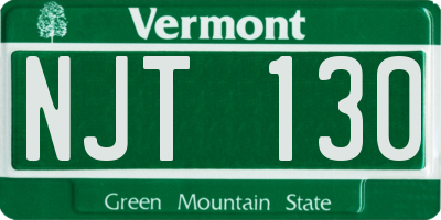 VT license plate NJT130