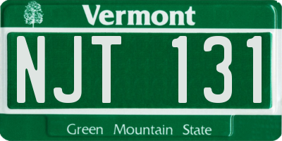 VT license plate NJT131