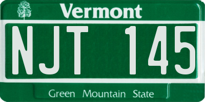 VT license plate NJT145