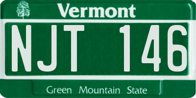 VT license plate NJT146