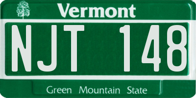VT license plate NJT148