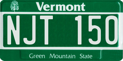 VT license plate NJT150