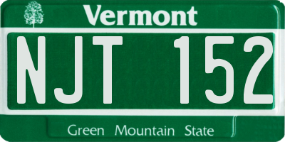 VT license plate NJT152