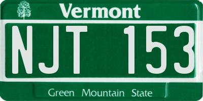 VT license plate NJT153