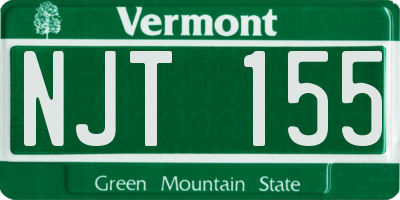 VT license plate NJT155