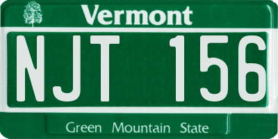VT license plate NJT156