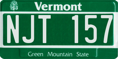 VT license plate NJT157