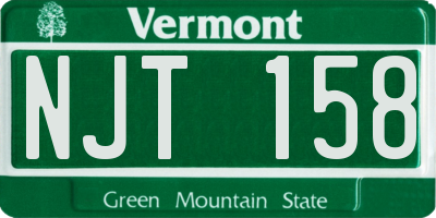 VT license plate NJT158